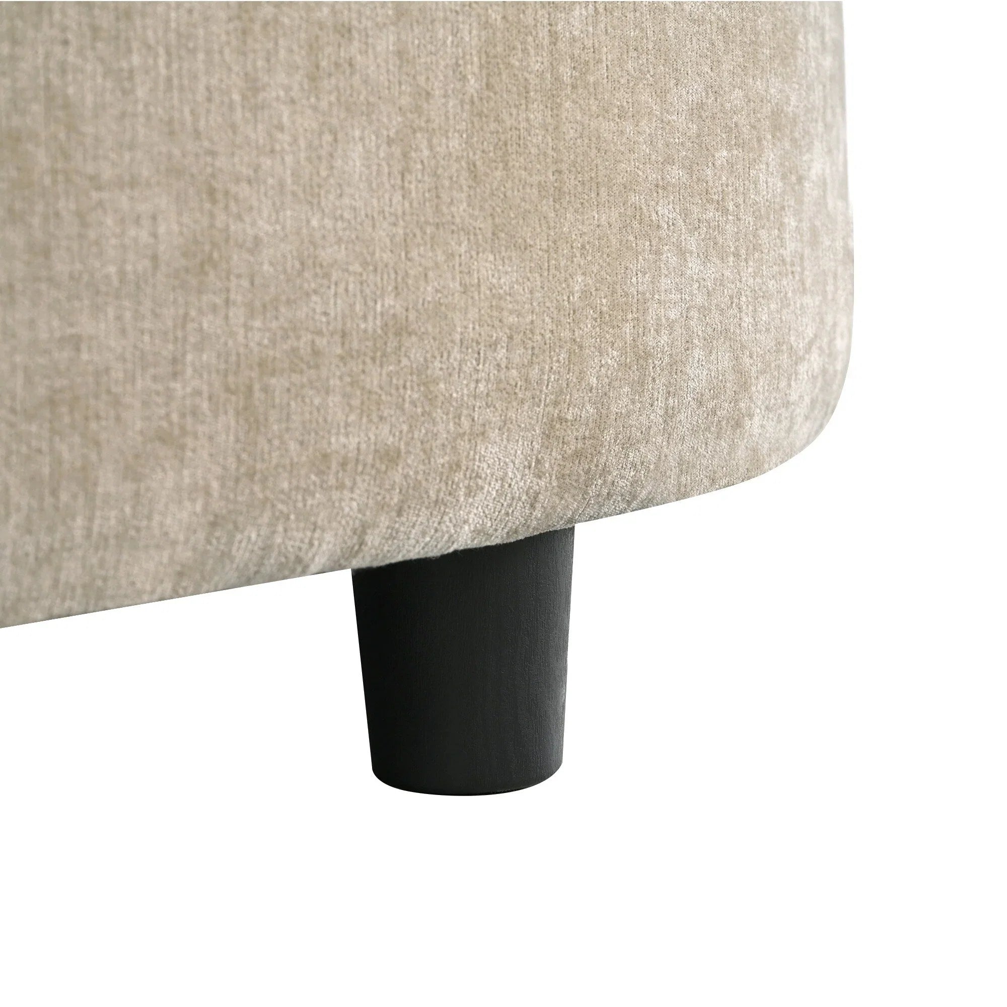 Canapé-lit Chenille avec dossier touffeté et 2 oreillers détachables pour le salon