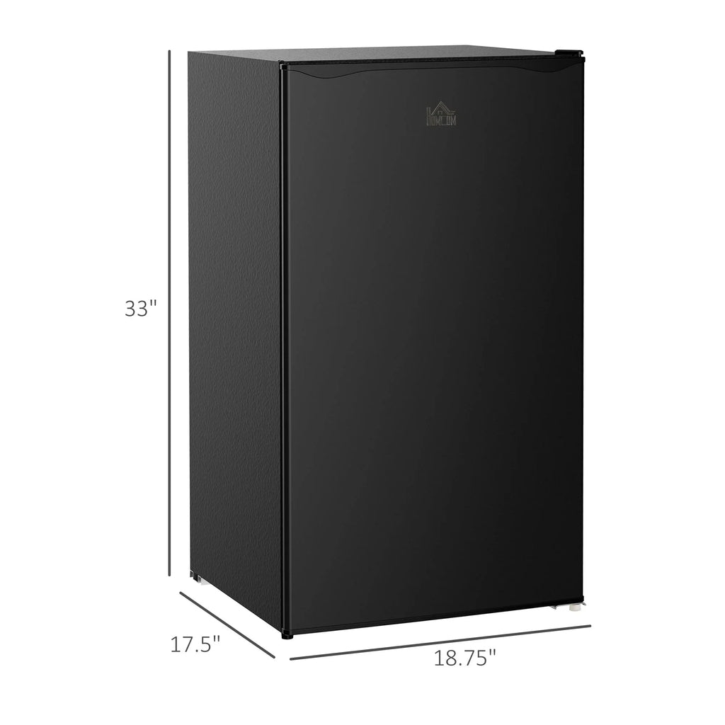Mini-réfrigérateur de 3,2 pi³ avec congélateur, réfrigérateur compact à porte unique avec thermostat réglable pour chambre à coucher