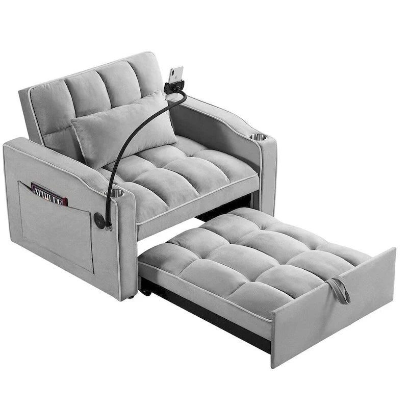 Fauteuil-lit convertible réglable, lit d'appoint escamotable