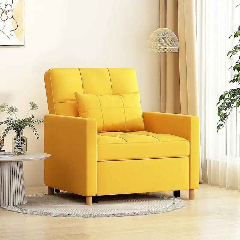 AECOJOY Fauteuil Convertible 3-en-1 avec Oreiller et Dossier Réglable