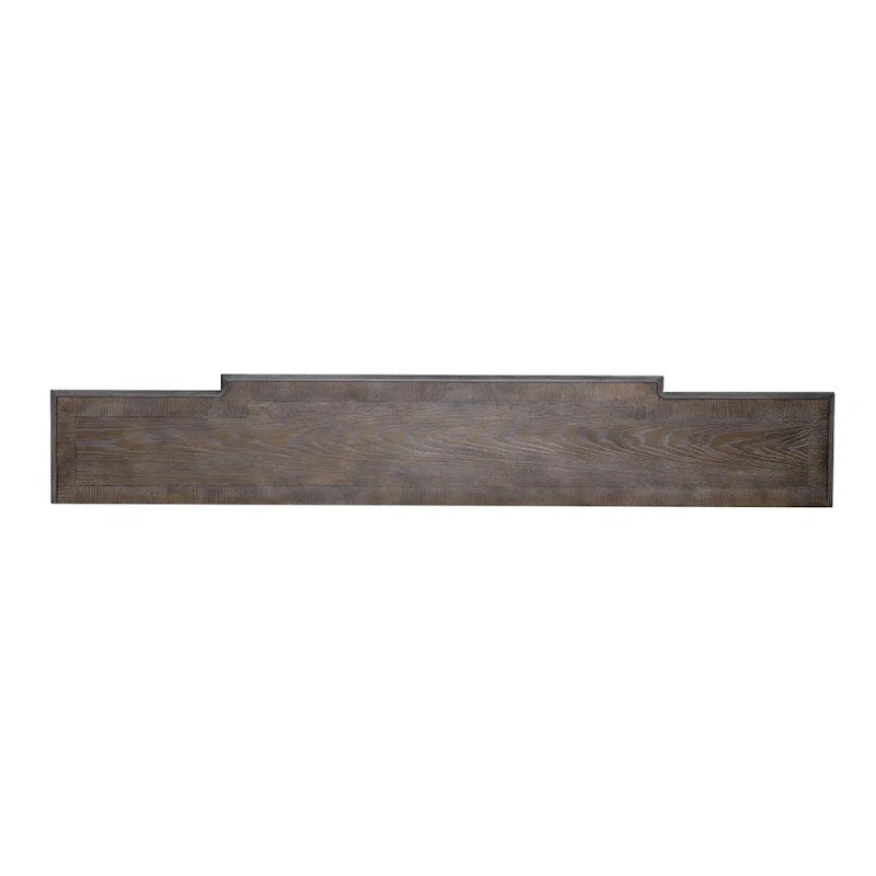Console de hall 72 po blanc antique et écorce vieillie