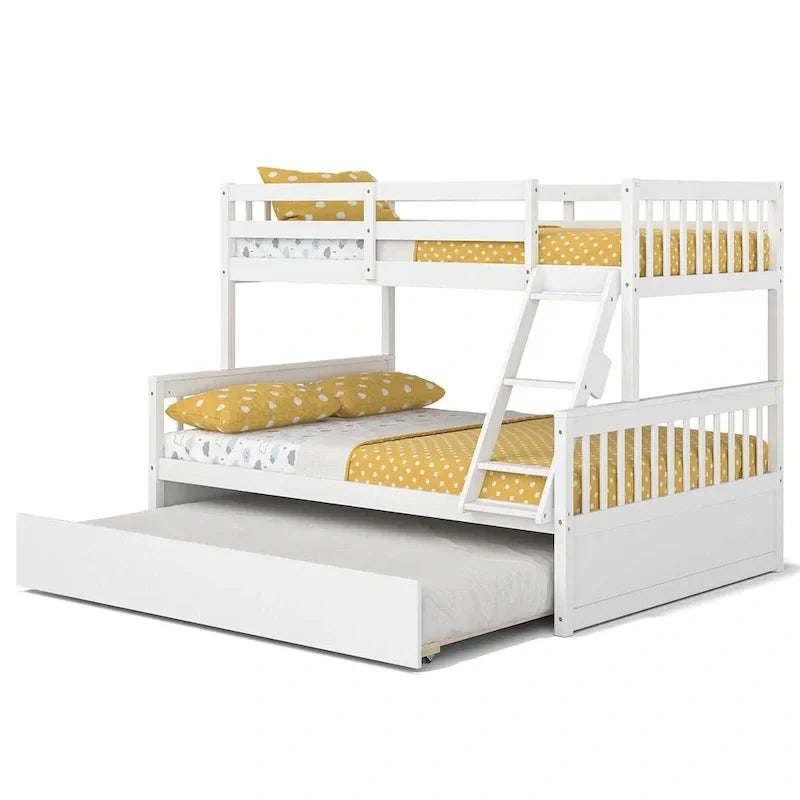 Lit superposé Gymax double sur grand avec lit gigogne double convertible