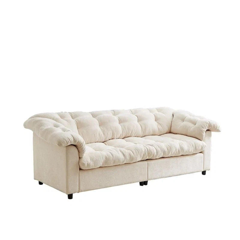 99.2  Canapé profond Chenille Confort, Canapé nuage moelleux tapissé