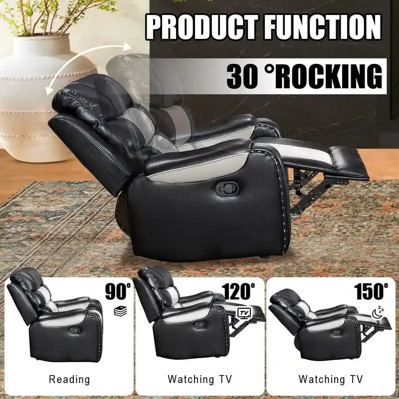 Grand fauteuil inclinable en similicuir de style américain pour salon