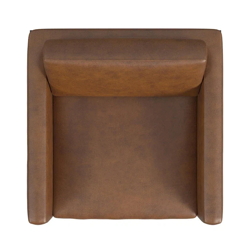 Fauteuil club moderne HomePop rembourré avec cadre en métal