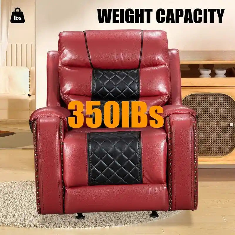 Grand fauteuil inclinable en similicuir de style américain pour salon