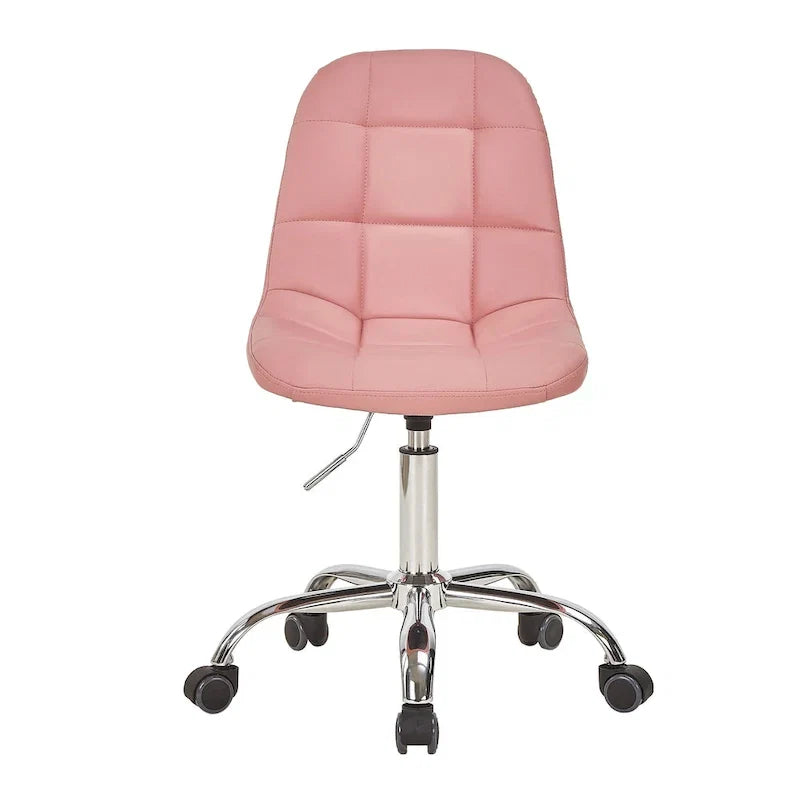 Chaise de bureau à domicile sans accoudoirs Javlergo, chaise de bureau d'ordinateur réglable en hauteur avec roulettes