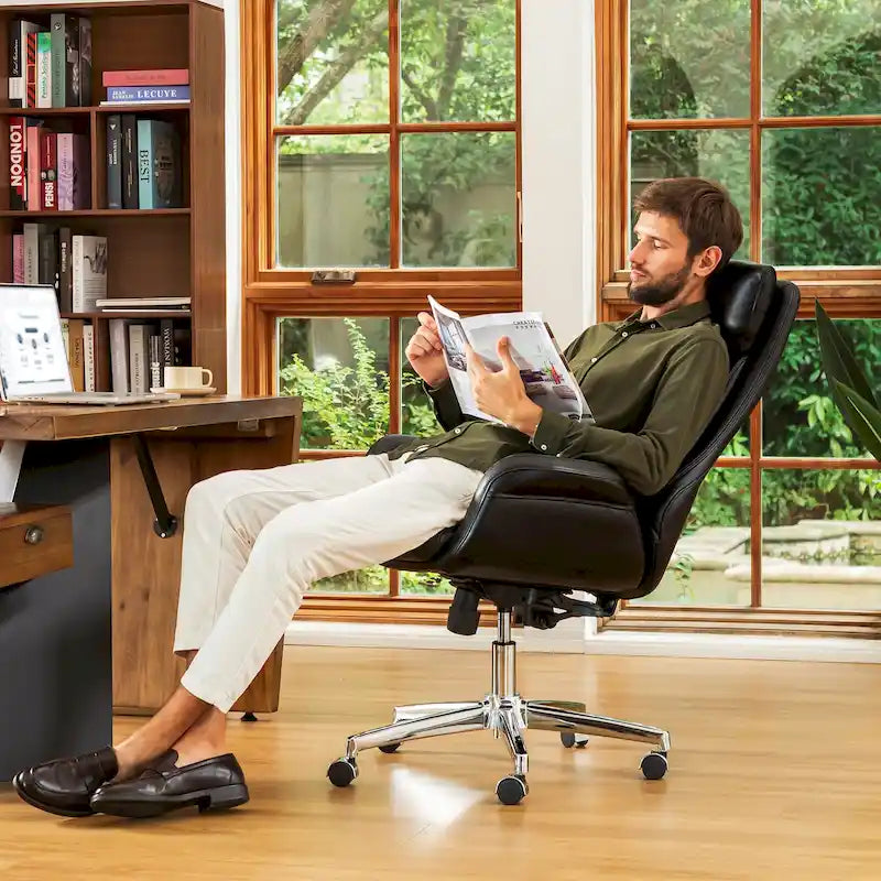 Chaise de bureau en similicuir - Pivotante - Plusieurs coloris