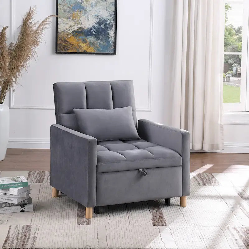 Fauteuil Lit Convertible 3 en 1, Noir