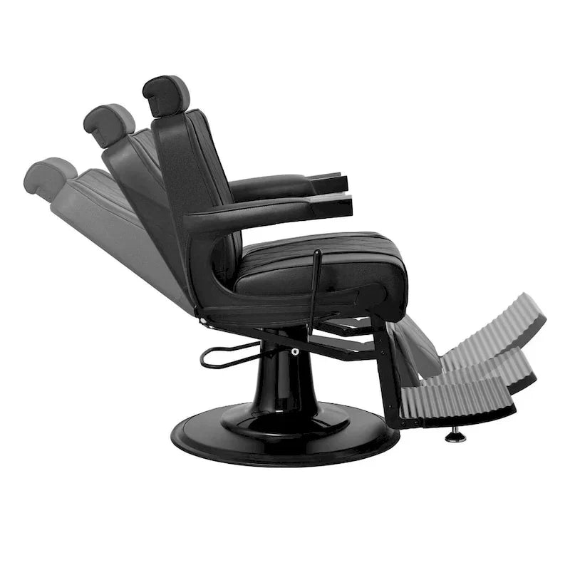Fauteuil de Barbier Robuste Inclinable, Noir