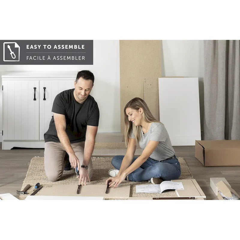 Armoire de rangement métallique à 2 portes avec étagères réglables