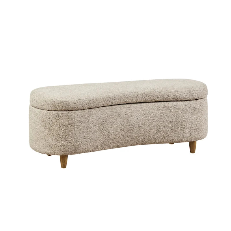 Banc de rangement rabattable INK+IVY Bailey Taupe Boucle