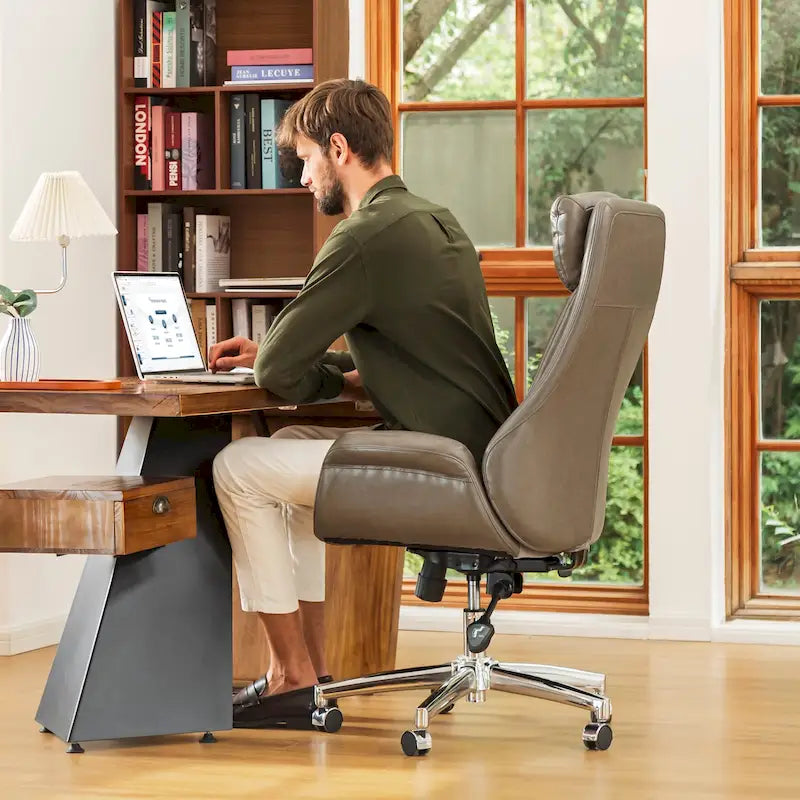 Chaise de bureau en similicuir - Pivotante - Plusieurs coloris