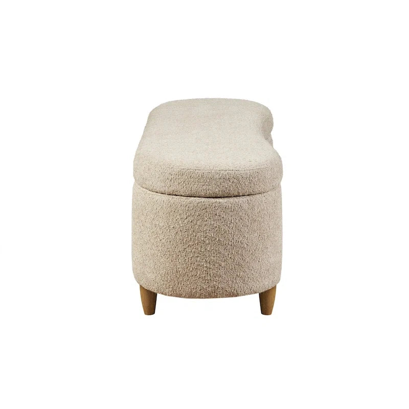 Banc de rangement rabattable INK+IVY Bailey Taupe Boucle