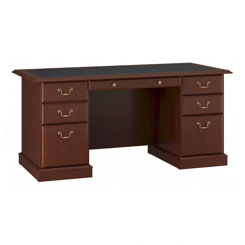Bureau de direction Bush Furniture Saratoga avec tiroirs et rangements