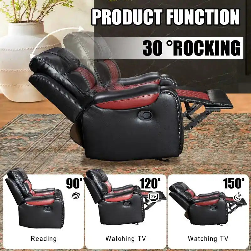 Grand fauteuil inclinable en similicuir de style américain pour salon