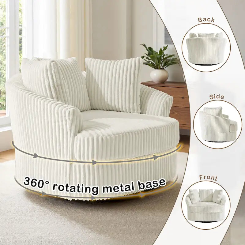 Fauteuil baquet pivotant déhoussable à bras encastrés DREAMSIDEA