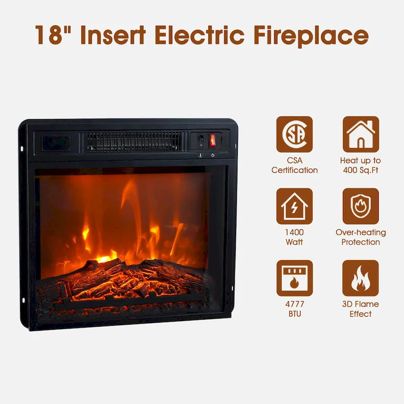 Meuble TV de ferme avec cheminée électrique de 58 po, console pour téléviseurs jusqu'à 65 po