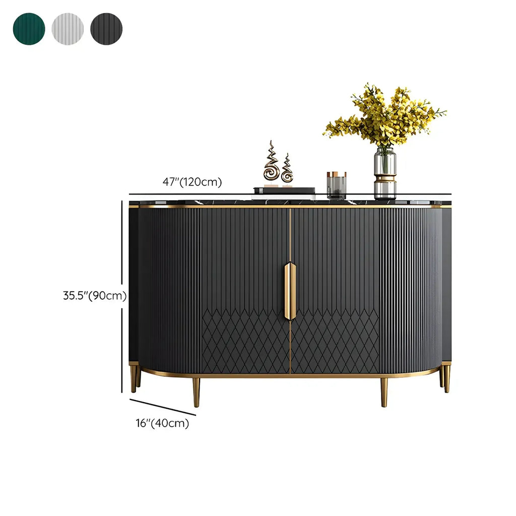 Buffet Glam Marble gris avec rangement