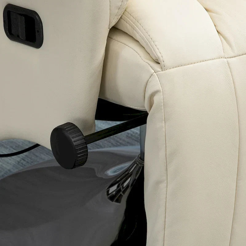 Fauteuil inclinable manuel HOMCOM pour adultes, fauteuil inclinable pivotant réglable avec repose-pieds, accoudoirs rembourrés