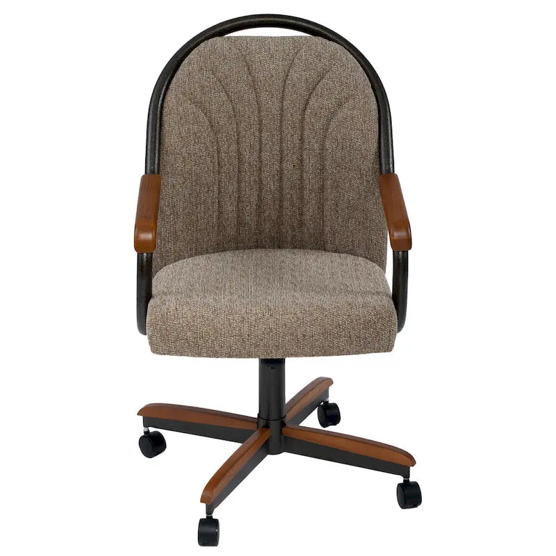 Chaise de salle à manger roulante, pivotante et inclinable pour repas décontractés - 38 Hx221/2 L x 22 P - 38 Hx24 L x 22 P