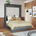 Lit escamotable contemporain brésilien Easy Lift Queen avec étagère
