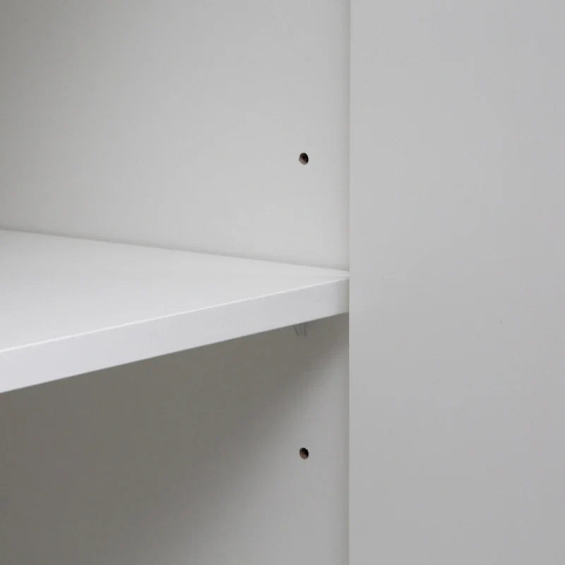 Bahut avec portes décoratives cannelées, buffet en bois avec poignées métalliques, meuble de rangement avec étagères réglables