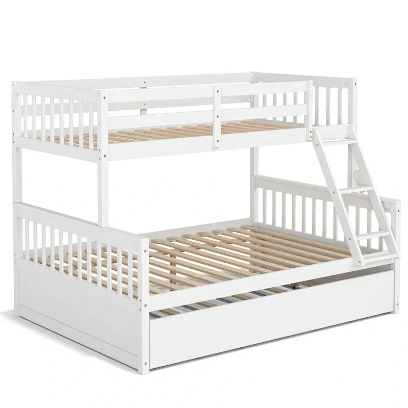 Lit superposé Gymax double sur grand avec lit gigogne double convertible