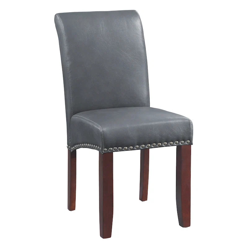 Chaise Parsons Copper Grove Five Bridge Eco en similicuir avec clous