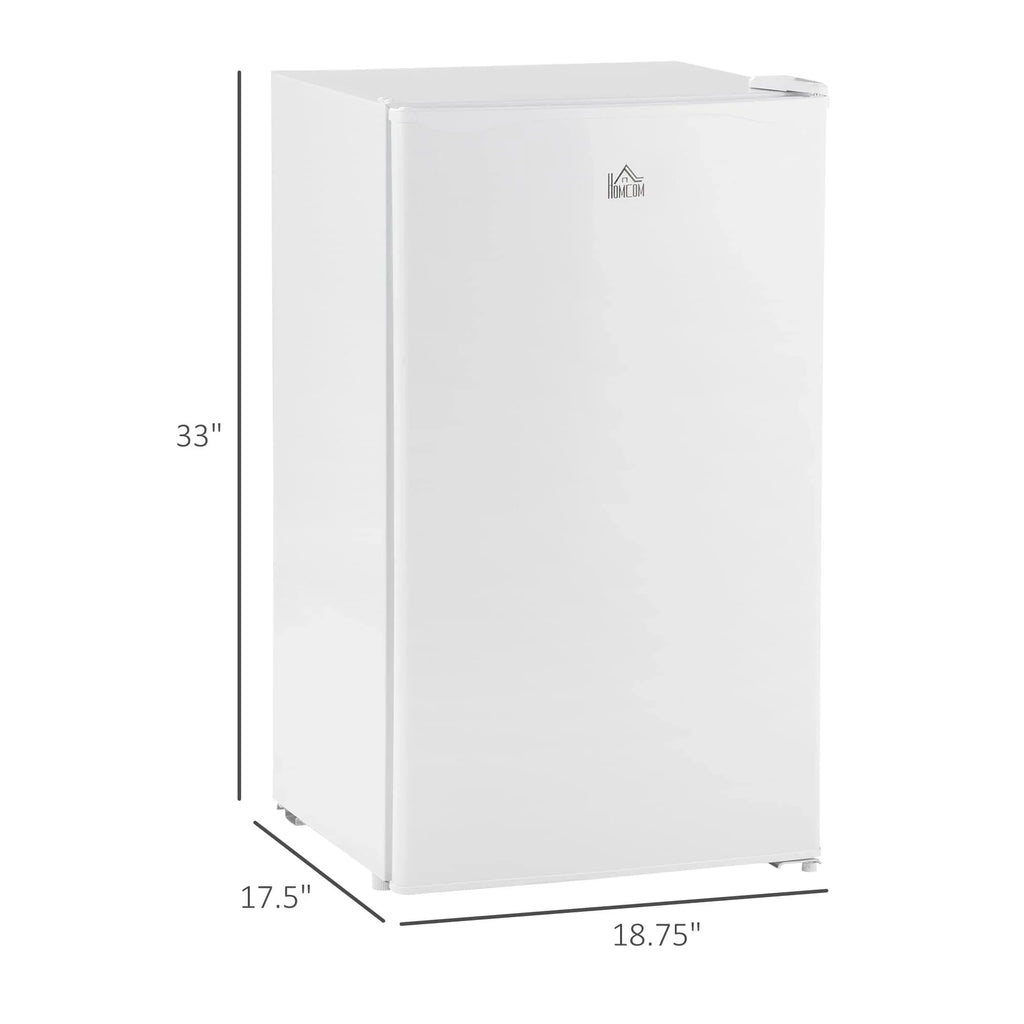 Mini-réfrigérateur de 3,2 pi³ avec congélateur, réfrigérateur compact à porte unique avec thermostat réglable pour chambre à coucher