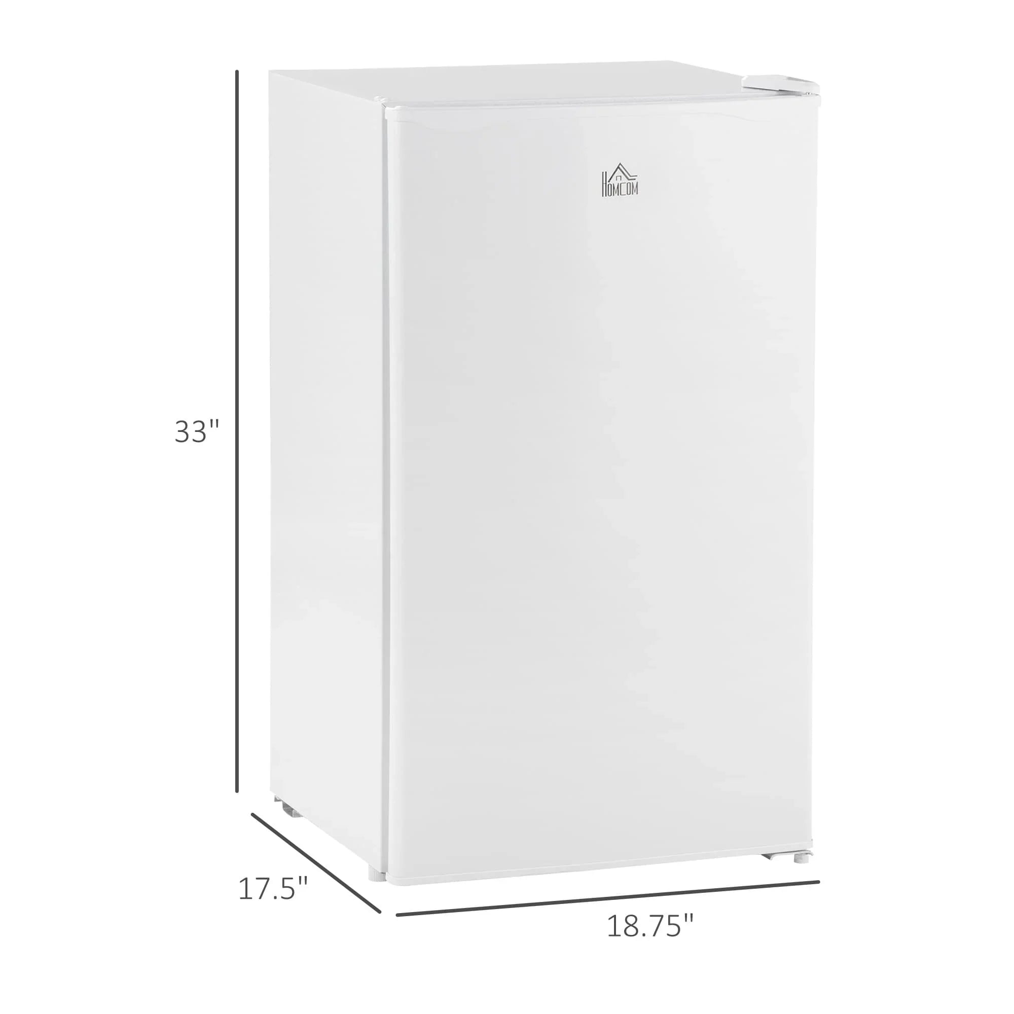 Mini-réfrigérateur de 3,2 pi³ avec congélateur, réfrigérateur compact à porte unique avec thermostat réglable pour chambre à coucher
