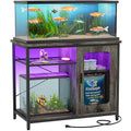 Meuble pour aquarium de 75 à 110 litres avec prises de courant et éclairage LED