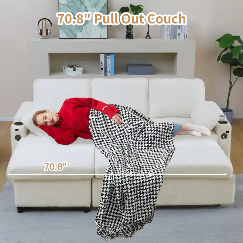 80 Canapé d'angle en L, canapé-lit avec lit gigogne, canapé-lit réversible