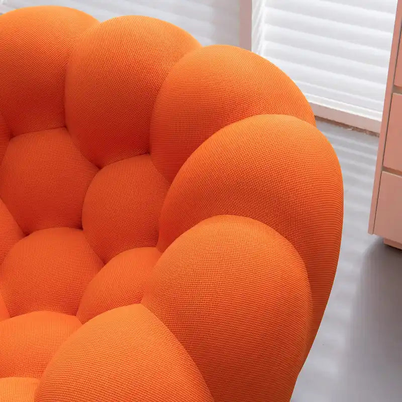 Canapé paresseux courbé 2 places Bubble de forme nid d'abeille avec tissu textile 3D pour salon et appartement