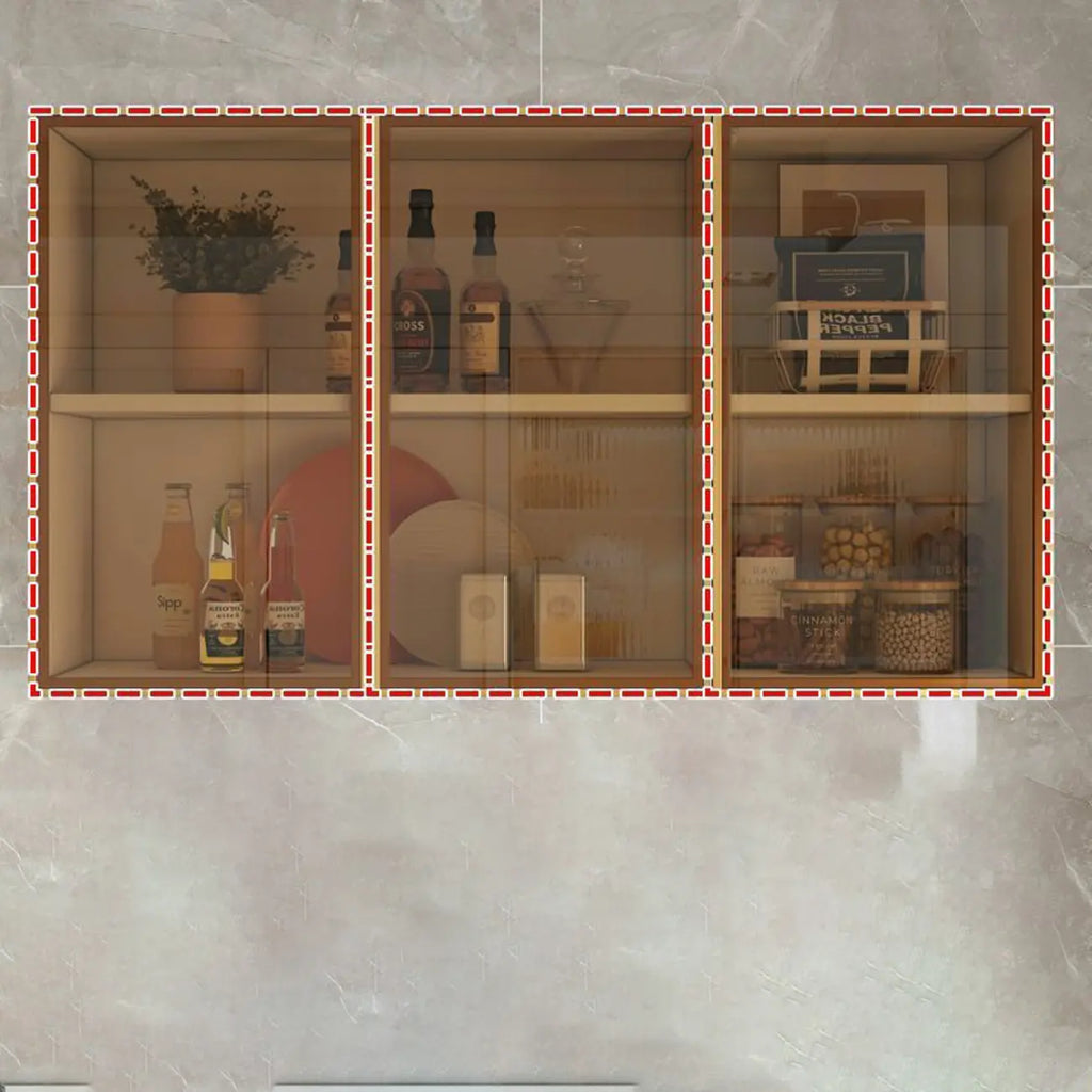 Armoire de cuisine murale grise en bois pour rangement