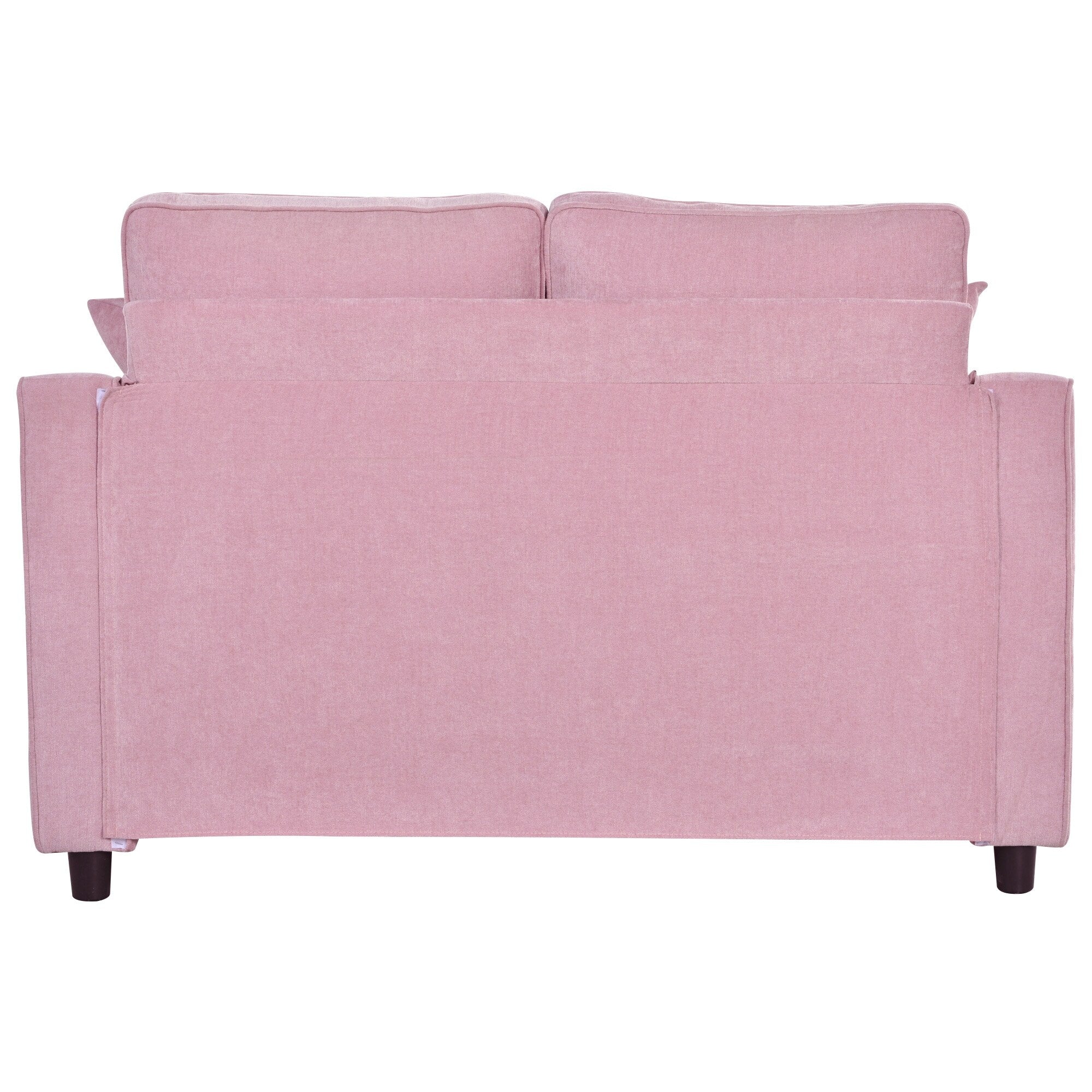 Canapé-lit Chenille avec dossier touffeté et 2 oreillers détachables pour le salon
