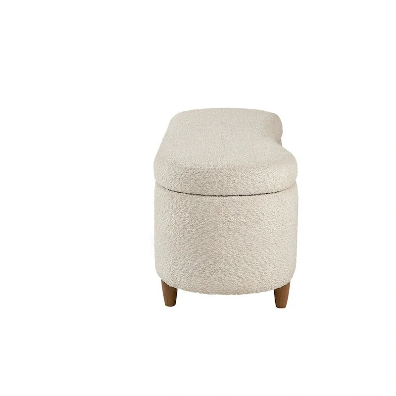Banc de rangement rabattable INK+IVY Bailey Taupe Boucle