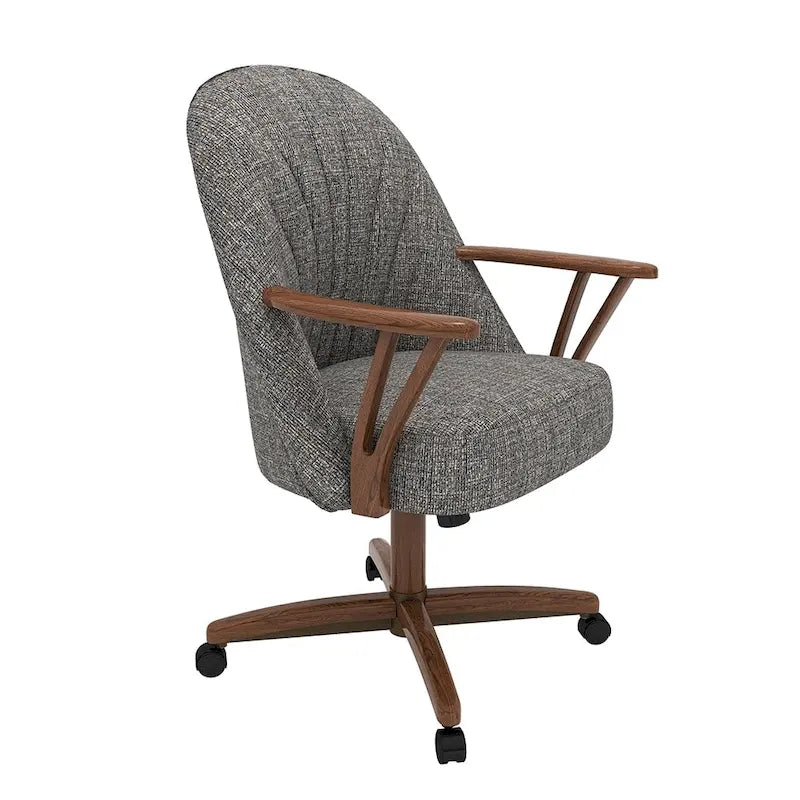 Chaise de salle à manger Caster, finition noyer