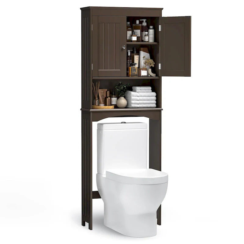 Meuble de rangement de salle de bain, Meuble de rangement WC, Étagère de salle de bain au-dessus des toilettes, Étagère WC gain de place