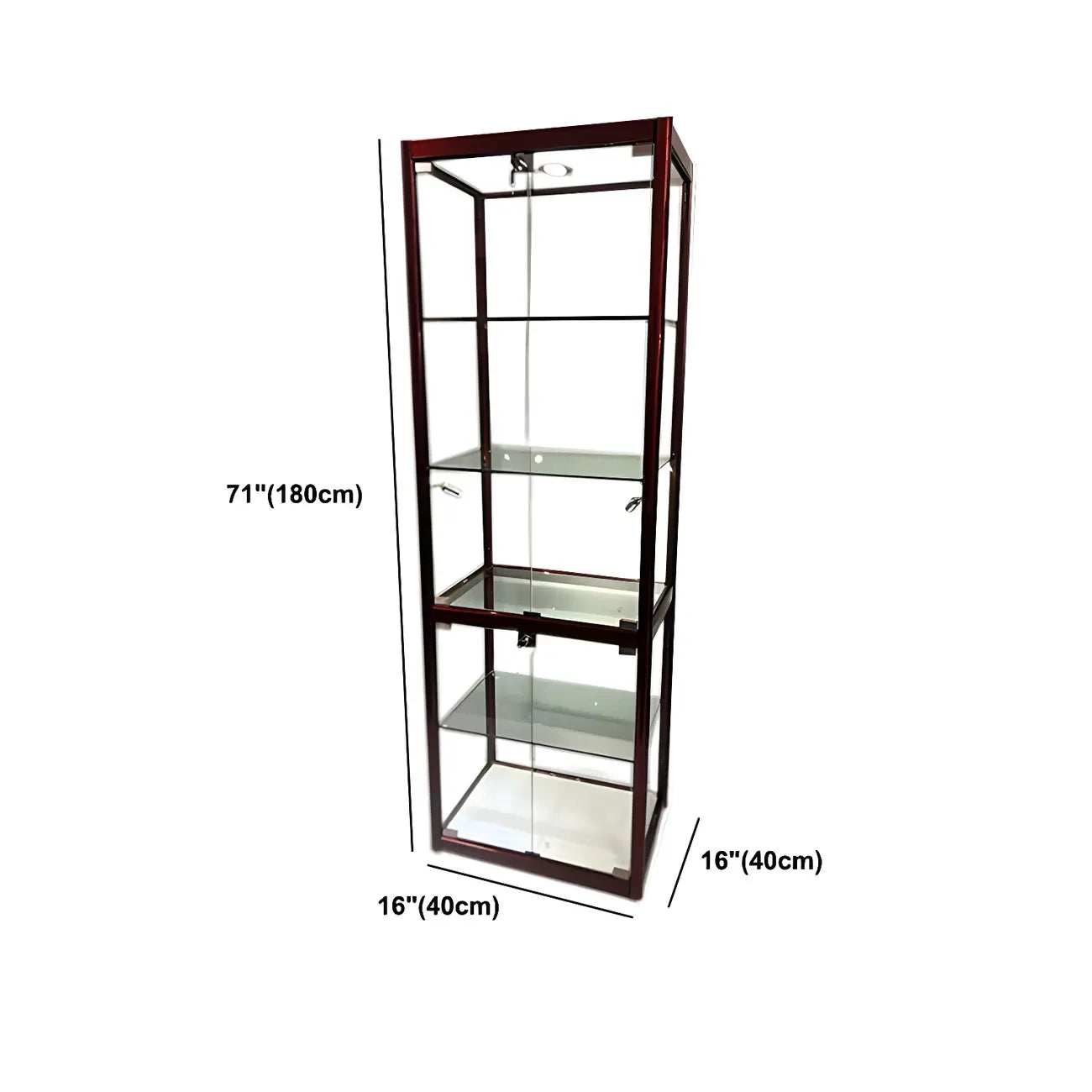 Vitrine rectangulaire contemporaine en verre noir