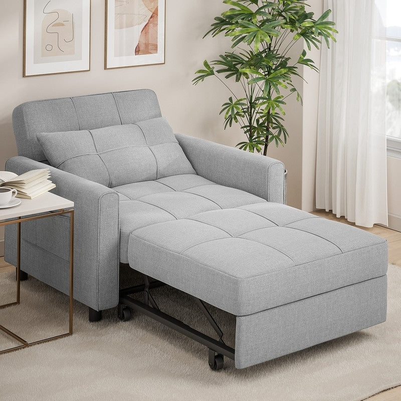 Canapé-lit convertible 3-en-1, Canapé-chaise dépliable, Lit pliant convertible pour salon