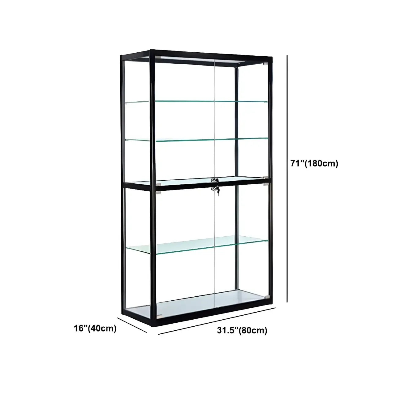 Vitrine rectangulaire contemporaine en verre noir
