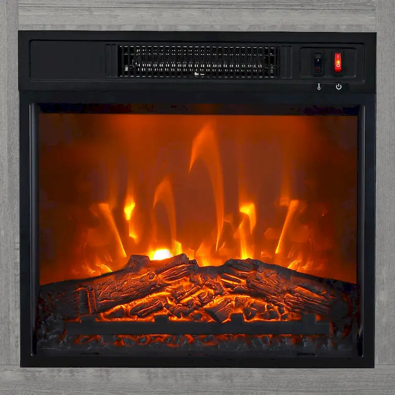 Meuble TV de ferme avec cheminée électrique de 58 po, console pour téléviseurs jusqu'à 65 po