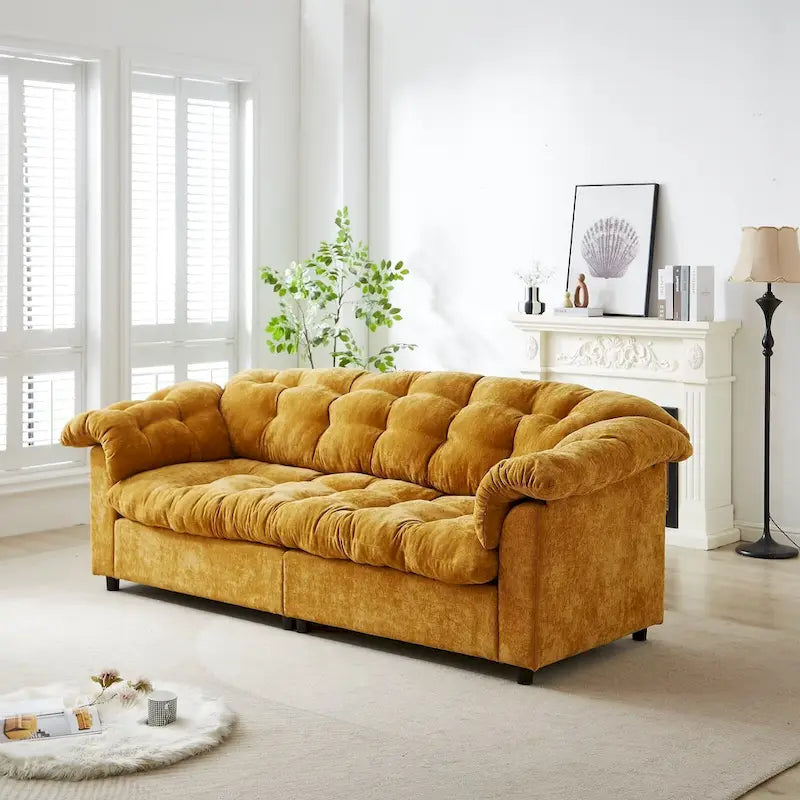 99.2  Canapé profond Chenille Confort, Canapé nuage moelleux tapissé