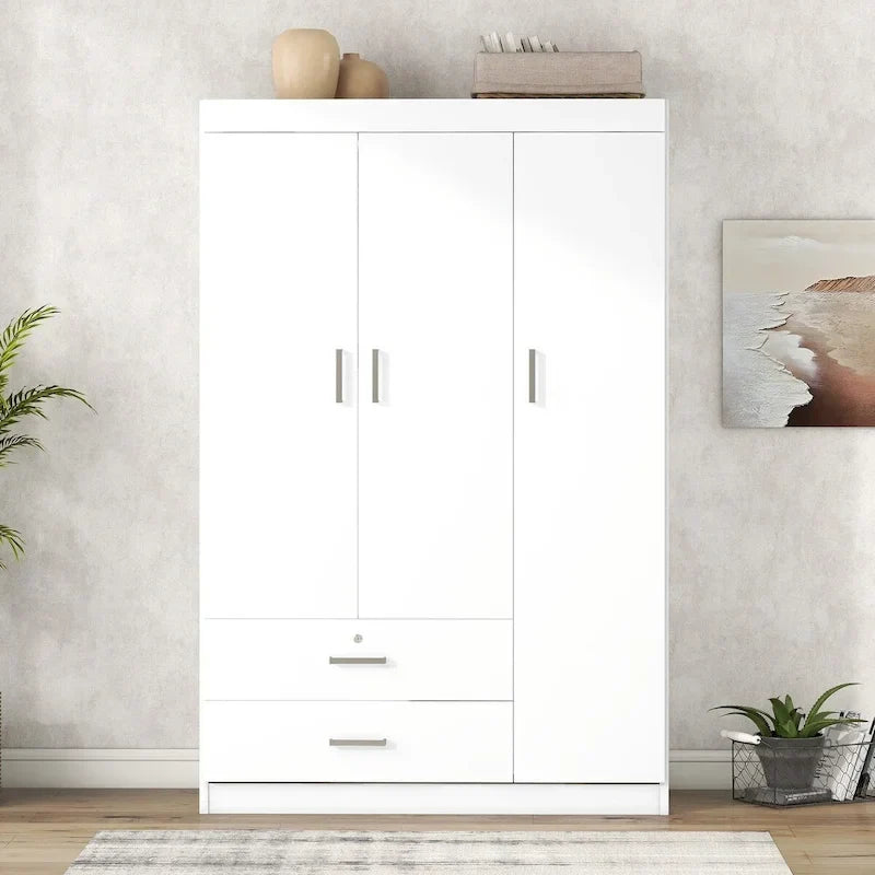 Armoire 3 portes avec 2 tiroirs