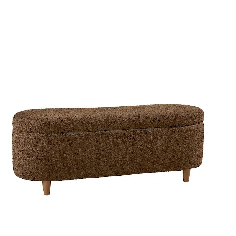 Banc de rangement rabattable INK+IVY Bailey Taupe Boucle