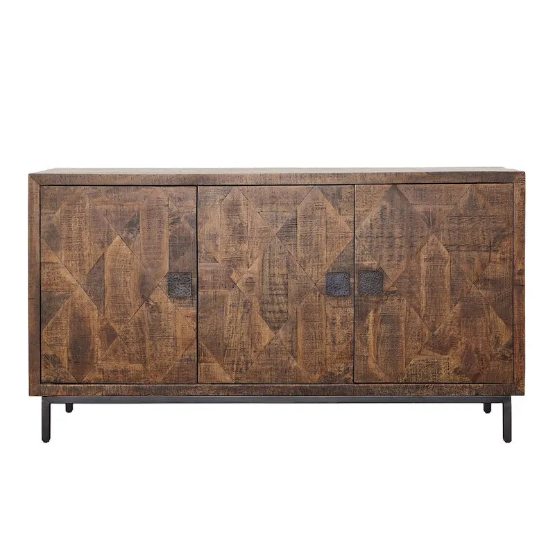 Bahut 2 tiroirs de 160 cm de large, marron