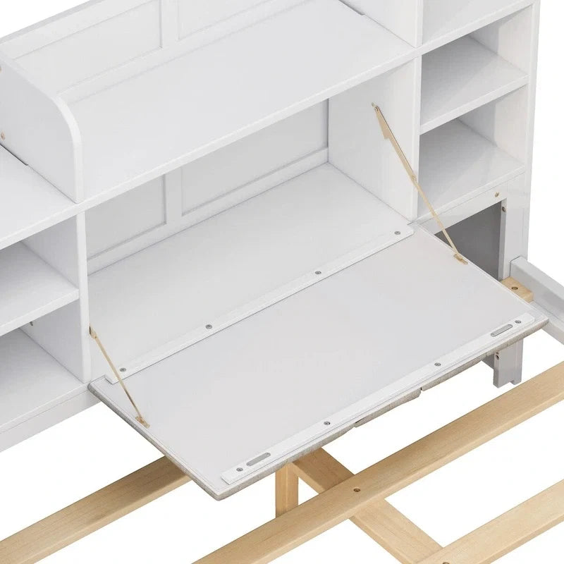 Cadre de lit avec 4 tiroirs de rangement portables sous le lit