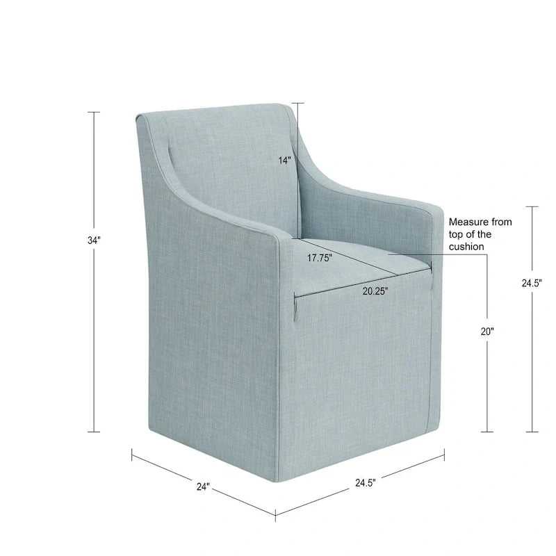 Chaise de salle à manger Charlotte avec roulettes