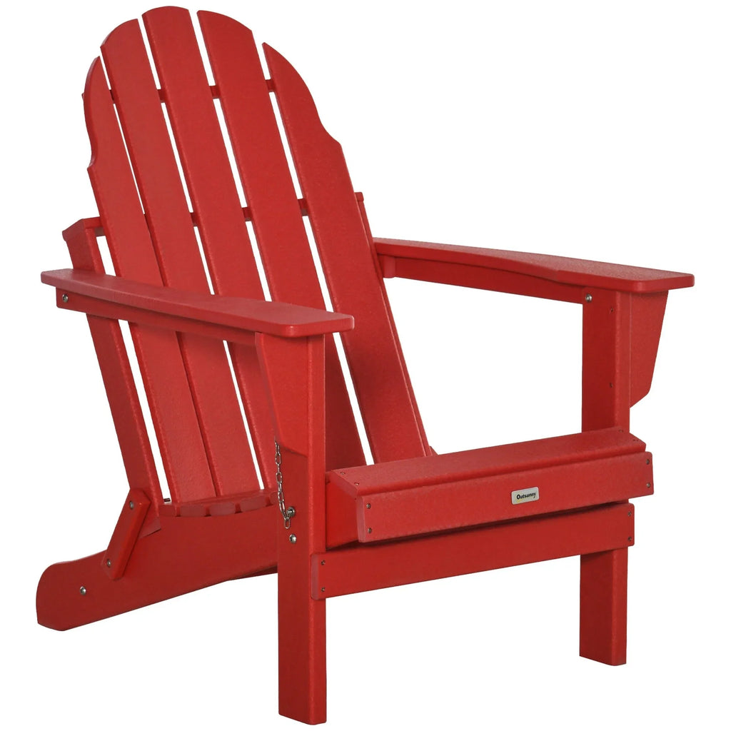 Chaise Adirondack pliante, chaises longues de plage en plastique HDPE toutes saisons pour terrasse et mobilier de jardin